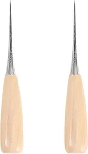 Baluue 1set Moxibustion Extender Tool Natural Handle Prongs for Safe Acupuncture Therapy Lightweight Portable Moxibustion Stick for Home Use 2pcs