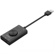 Hod Health And Home Sc2 External Usb Sound Card Mic Adapter 3.5Mm Jack Stereo Headset Volume Adjustment Free Drive For Pc Black Sound Cards (External)