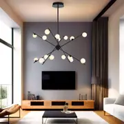Captiva LED Pendant Light 16Lt, 24Lt in Antique Gold or Black