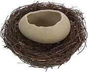Alipis Egg Shell Bowl with Bird Nest Broken Egg Bowl Funny Egg Shell Vase Food Dessert Fruit Bowl Easter Table Centerpiece for Party Supplies