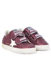[Golden Goose Kids] Golden Goose Kids Old School glitter leather sneakers UK 7 burgundy