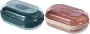 UTHCLO 2pcs Drainable Soap Box Holder Containers for Bathroom Kitchen Hygienic Bar Soap Dish with Lid Practical Soap Storage
