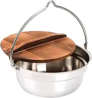 MOBUTOFU 1 Set Stainless Steel Camping Cooking Pot Durable Outdoor Cookware for Stewing Porridge More Practical Wear Resistant for Campfires Outdoor Cooking