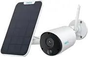 Reolink Wireless Security 3MP Camera Outdoor Rechargeable Solar Battery Powered, Wire-Free 2.4GHz WiFi Cam, Human/Vehicle Smart Detection, Cloud Storage and microSD Socket, Argus Eco+Solar Panel
