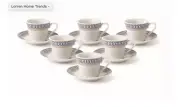 Lorren Home Trends - Service for 6 / Espresso (Demitasse) Coffee cups & saucers
