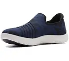 NEW Clarks Cloudsteppers Adella Step Knit Slip-Ons Navy Camo Comfort Shoes