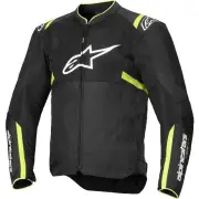 T-SPS Air V2 Black Yellow Fluo Motorcycle Jacket