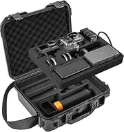 Tomat Action 5 Pro Case Waterproof Hard Dual Layer Case For DJI Osmo Action5 Pro/4/3 Accessories Premium Hard Travel Carry Bag Protective, Compatible for MIC 2/Multifunctional Charging Handle
