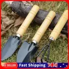 3Pcs/Set Mini Garden Tool Set Digging Weeding Wooden Handle Shovel Rake Spade AU