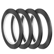 4PCS Whiteboard Tape, Black Pinstripe Tape, 3 mm Width Pin Striping Tape,3220
