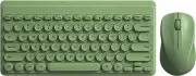 Fashion Wireless Keyboard and Mouse Combo, USB Cordless Cute Round Key Smart