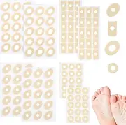 Tyqour 120pcs Corn Pads For Feet 4 Model Corn Cushions For Toes Latex Foam Corn Removers For Feet Self Adhesive Toe Cushions Anti Friction For Men Women Foot Care