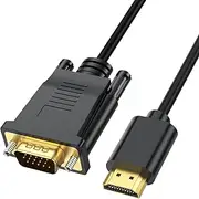 URELEGAN HDMI to VGA Cable 6 Feet, Computer HDMI to VGA Monitor Cable HD 1080P Video Cord Compatible for Computer, Desktop, Laptop, PC, Monitor, Projector, HDTV and More-NOT Bidirectional