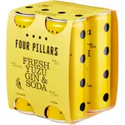 Four Pillars Fresh Yuzu Gin & Soda Can 250ml