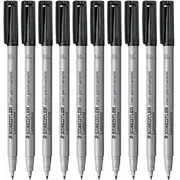 Staedtler 316 Lumocolour Non-Permanent Marker Pen Black (Fine) [Box 10]