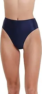 [profile designed by Gottex] Gottex Flirtt Bikini Bottoms High Waist Women's Bikini Bottoms High Waist Swimwear Tummy Control Bikini Bottom Briefs Blue Satin Touch Size