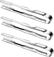 Set of 3 Heavy Duty Stainless Steel Ice Tongs for Sugar Candy and Buffet Serving