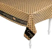 Black & Gold Grad Plastic Tablecloth, Party Supplies, 1 Piece