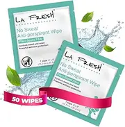 Travel Lite Antiperspirant Wipes Pack of 50 Individually Wrapped 10x8” Wipe Fresh Scented Towelettes Made With Clear Formula For Men And Women With Powerful Wetness And Odor Protection Perfect For On The Go, Gym Bag, Purse