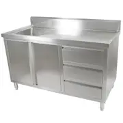 Modular Systems Cabinet With Left Sink - 1500mm W x 700mm D x 1050mm H