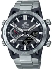 Casio Edifice ECB-2000D-1AEF Black Dial Grey Stainless Steel Mens Watch