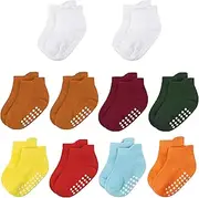 [jealkip] Baby Socks - Cotton Non-Slip Ankle Socks for Toddlers, Boys & Girls