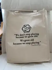 George Bernard Shaw Playing Quotation tote bag Gamer Philosophy cotton canvas