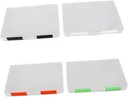 COMPUKAS 4Pcs Transparent Document Organizer Versatile Certificate Storage Box for Travel Office Portable File Holder for Cards Photos and Items Neat Desk