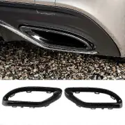 Gloss Black Exhaust Tip Tail Pipe Cover Trims Replacement For Mercedes-benz A B C E Glc Cls-class W177 W247 W205 W213 X253 C257