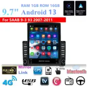 9.7'' Vertical Android 16GB Car Stereo Radio Navi GPS For SAAB 9-3 93 2007-2011 (for: Saab)