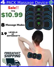 ✨4-Pack Mini Electric Neck & Back Massager- 8 Modes, 19 Intensities, Pain Relief