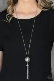 Rhinestone Revolution White Necklace Paparazzi New