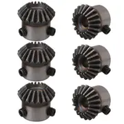 BQLZR 6Pcs Tapered Bevel Gear Wheel 1 Modulus 20T 0.24Inch Dia for Motor Driving