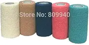 Tool Parts 5rolls/lot 10cm*4.5m Elastic Adhesive Bandage Cohesive Bandage Fabric tape sport bandage - (Color: mix color)