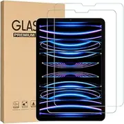 T Tersely [2Pack]Screen Protector for iPad Pro 12.9 (2022 2021 2020 2018), Ultra Sensitive/High Definition/Tempered Glass Screen Protector for iPad 12.9",Face ID Compatible