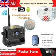 Wireless Solar Standby Mode Backup Camera Magnetic Base Battery Hitch Cam Rv Van