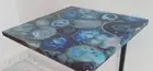 15" Blue Agate Coffee Table Top / Agate Table Top Gemstones Handmade Decor