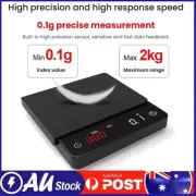 Electronic Digital Coffee Scale with Timer Precision High Display 2Kg/0.1g AU
