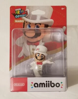 MIB Mario Odyssey Wedding Mario Amiibo Figure