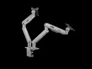 AOC AM420S Dual Monitor Arm. 17"-34", Durable Mechanical Spring, Silver.