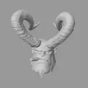 Hellboy v1 Long Horns & Cigar custom head for Dark Horse Comics action figures