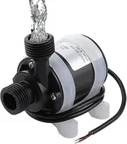 WiMas DC 12V Brushless Submersible Water Pump 800L/H 5M Mini Drive Water Pump, Amphibious Pump with Silicone Bracket for Fish Tank Solar Aquarium Pond Water Circulation