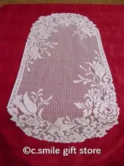 Heritage Lace *GARDEN GLORY* 14" x 36" Table Runner Color: White