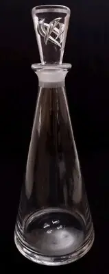 Simone Pearce 13" Decanter With Hand blown 3 1/2" Glass Lid..New
