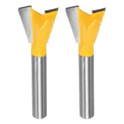 2pcs Dovetail Router Bit 5/8" Diameter 1/4" Shank Dovetail Joint Drill Bit