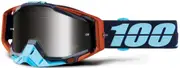 100% Racecraft Extra Ergono Motocross Goggles, black-blue for Men One Size Black Blue