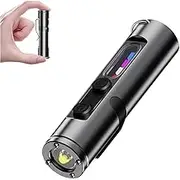 Taclite Mini - The Ultimate Everyday Micro Tool, 500 Lumens Mini Rechargeable Flashlight, Magnetic Pocket Keychain Flashlight with Hat Clip, Waterproof, 3 Brightness for Camping, Emergency (Black)