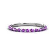 Amethyst 2.00 mm Eternity Ring Stackable 0.42 ctw* 14K Gold JP:220269