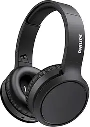 Philips Wireless Over-Ear Headphones with Microphone/Bluetooth, Noise Isolation, 29 Hours Playtime, Bass Boost Button, Quick Charge/Philips Audio H5205BK/00, Black