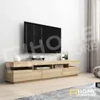 TV Stand Cabinet Entertainment Unit Storage with 2 Doors 1 Drawer Oak 200CM